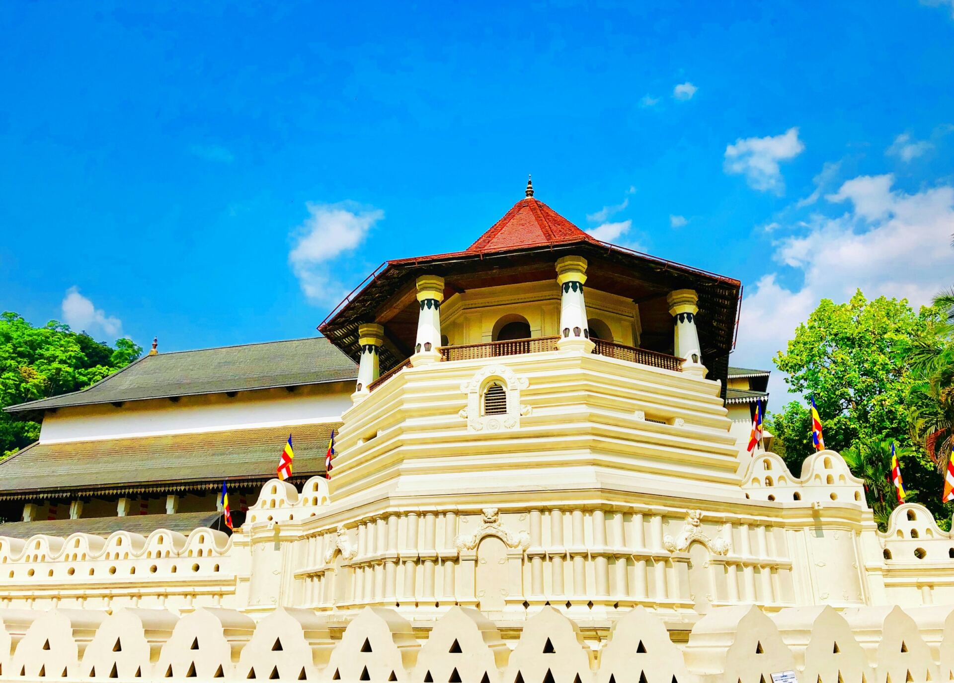 Traditional architecture at the Temple of the Sacred Tooth Relic