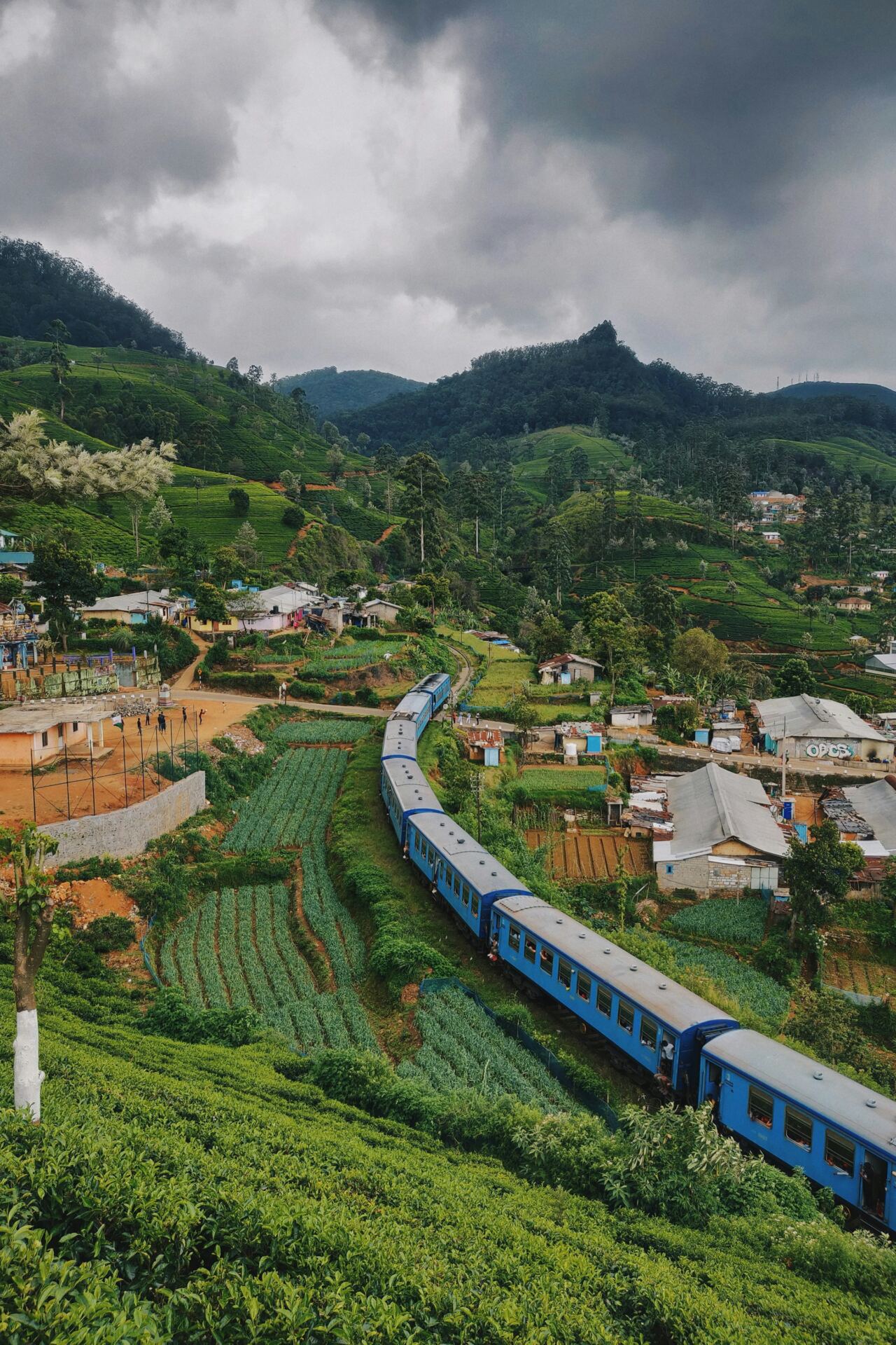 Scenic railway and hill-country surroundings near Kandy