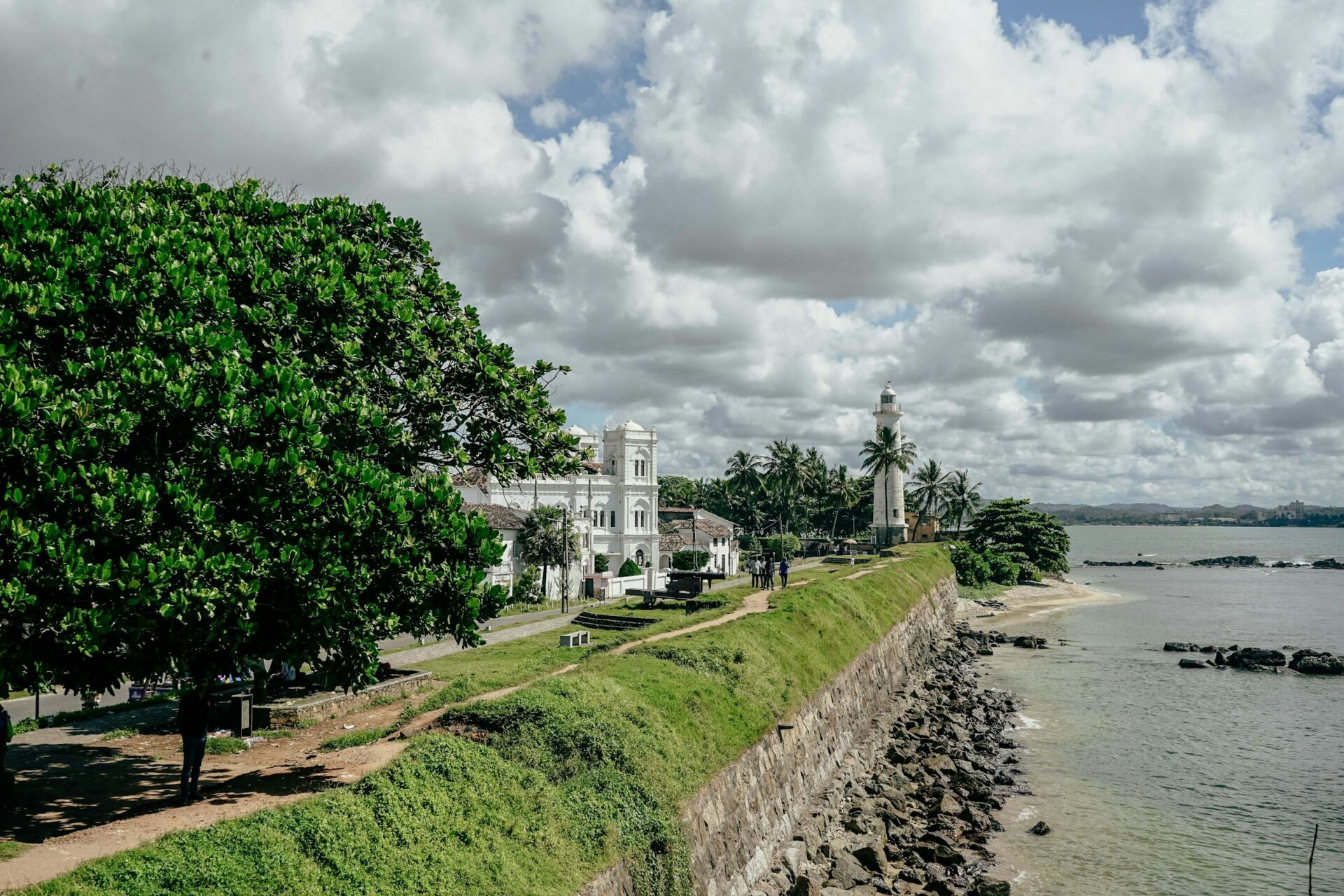 Galle Fort beside the ocean in Sri Lanka